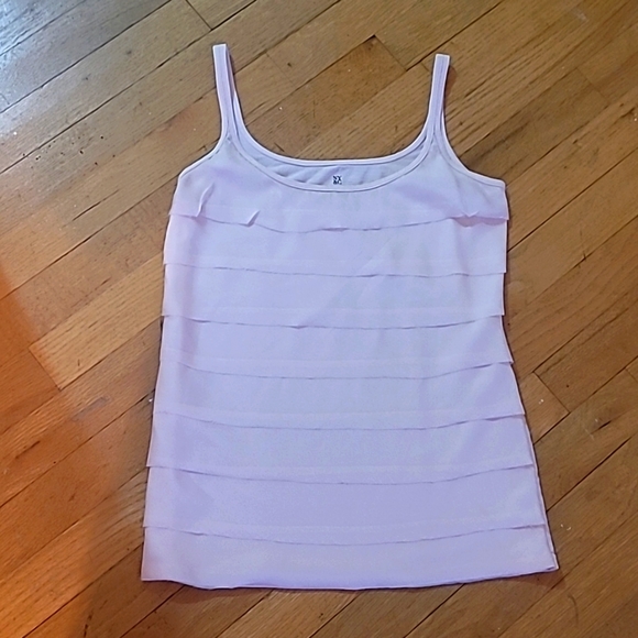 New York & Company Tops - New York & Company pink tiered tank